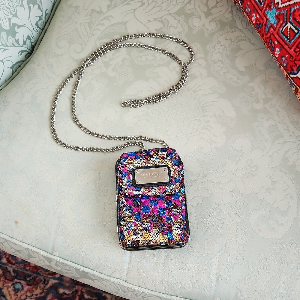 Nine West Sequined Shoulder Wallet/Purse - Picture 2 of 4